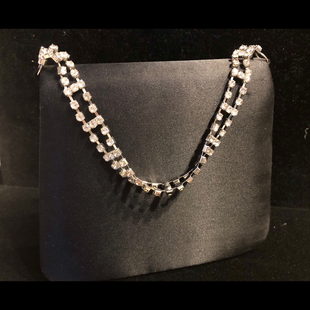 Clutch - with rhinestone short handle